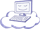 Serenity Logo of computer on cloud